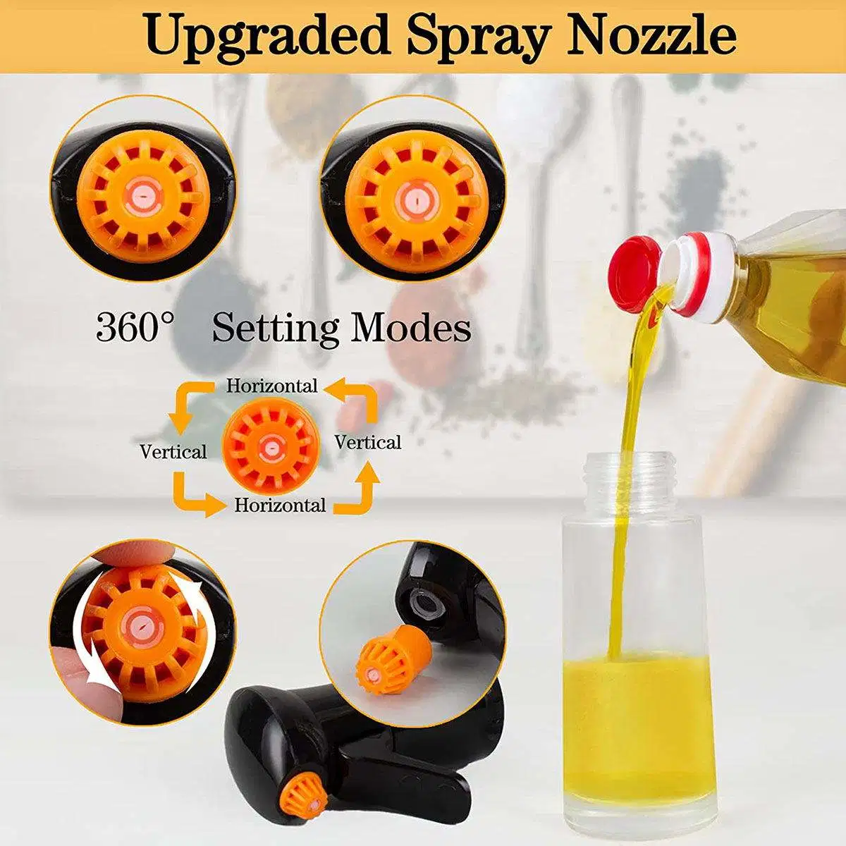 New Arrival Kitchenware 200ml Oil Spray Bottle Durable Cooking Oil Plastic Bottle