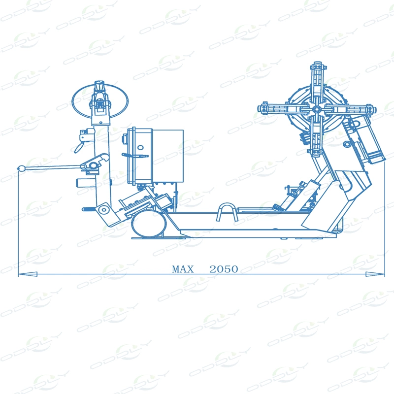 14-26 Machine de changement de pneus pour camions sur mesure pour montage/démontage automatique de pneus lourds.