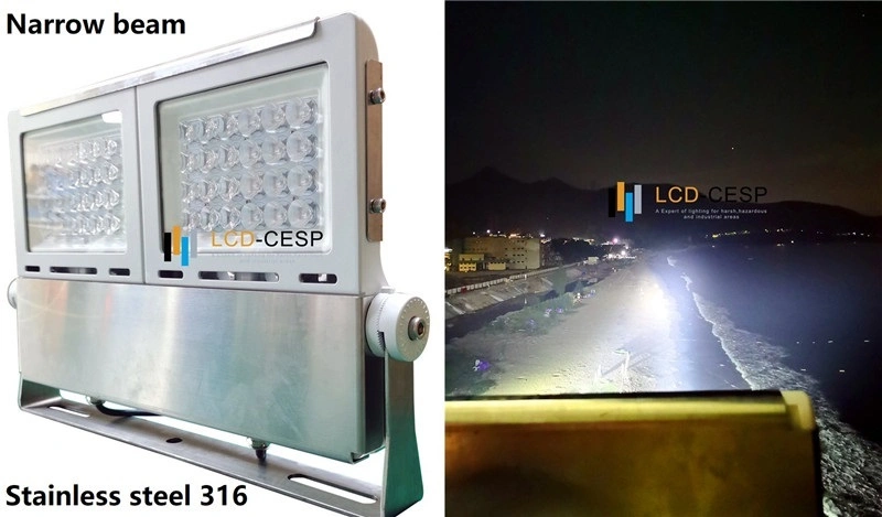 Stainless Steel 316 LED Search Light 60W High Power LED 2deg Marine Light Mercury Xenon 3000W Equivalent Waterproof IP68 Remote Control Spotlight Search Light