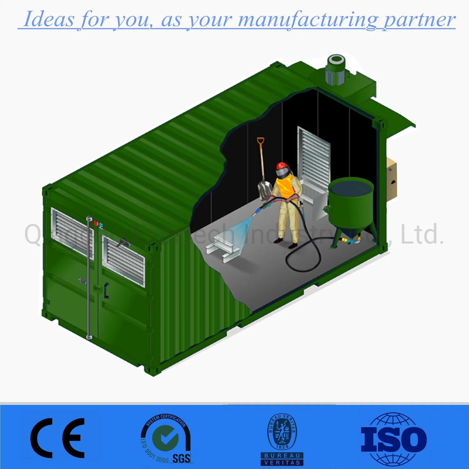 20 Feet Container 40 Feet Container Sand Blasting Room with Best Price