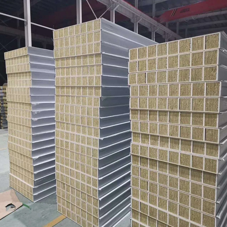 Rock Wool Glass Magnesium Color Steel Sandwich Panel