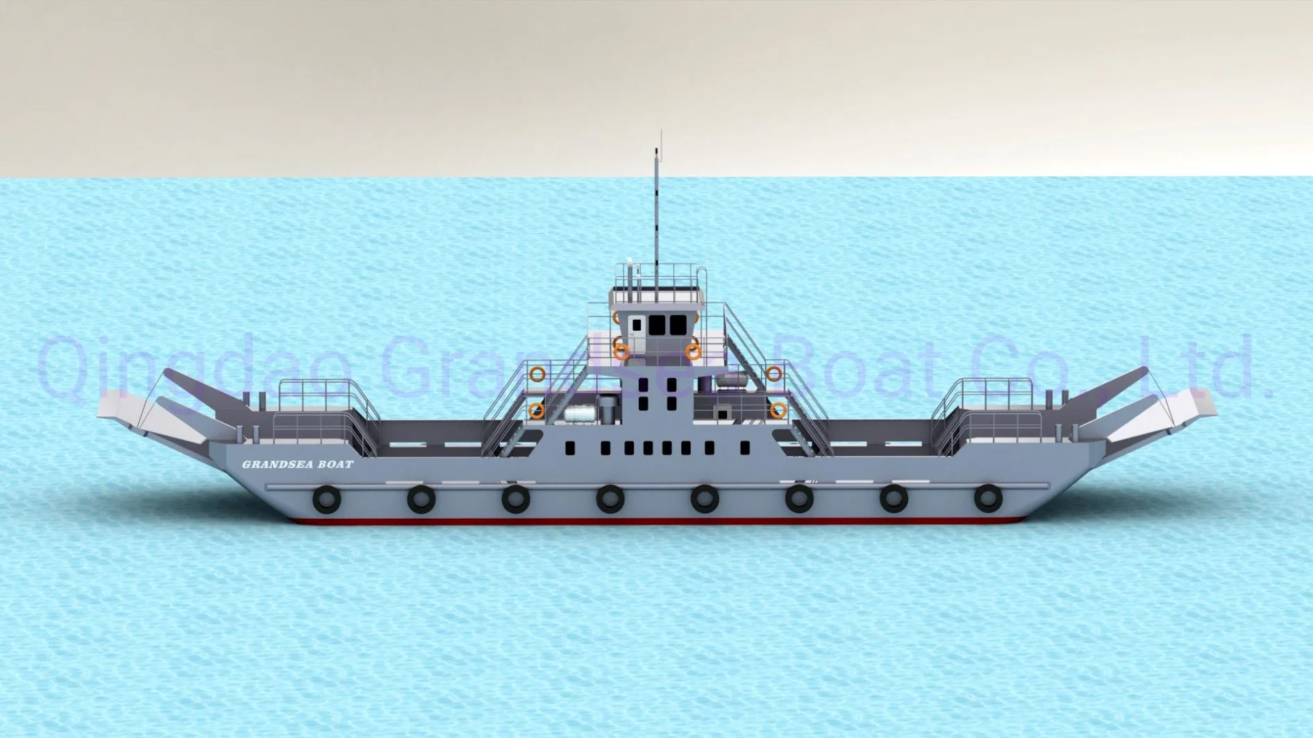 Chinese Manufacturer 38m 125FT Large Steel Car Roro Ferry Ship for Sale