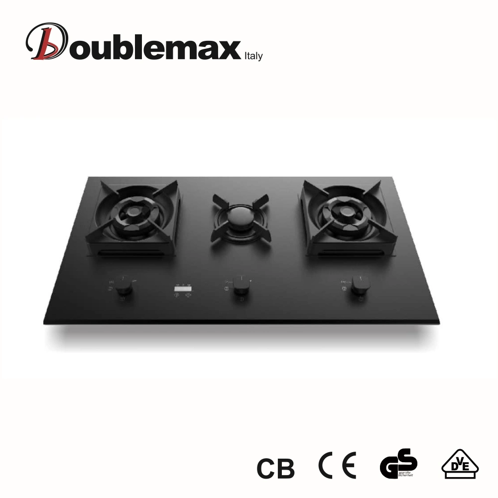 Electrodomésticos de Cocina Cocina Cocina de Acero inoxidable Negro 4 Burners Gas Cooker