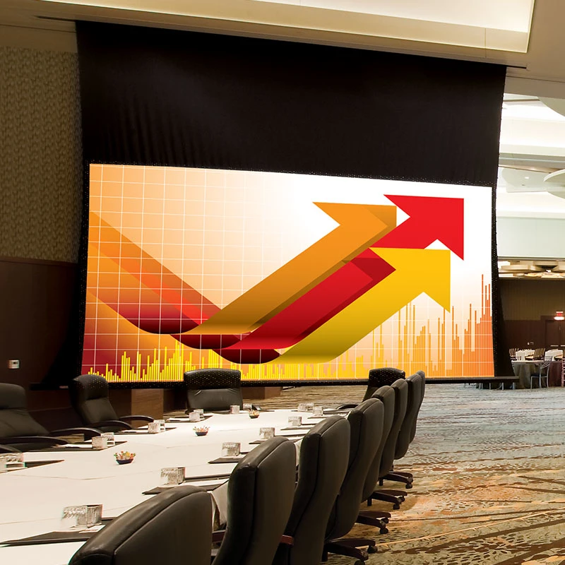 133" Tab Tensioned Electric Screen, Motorized Projection Screens