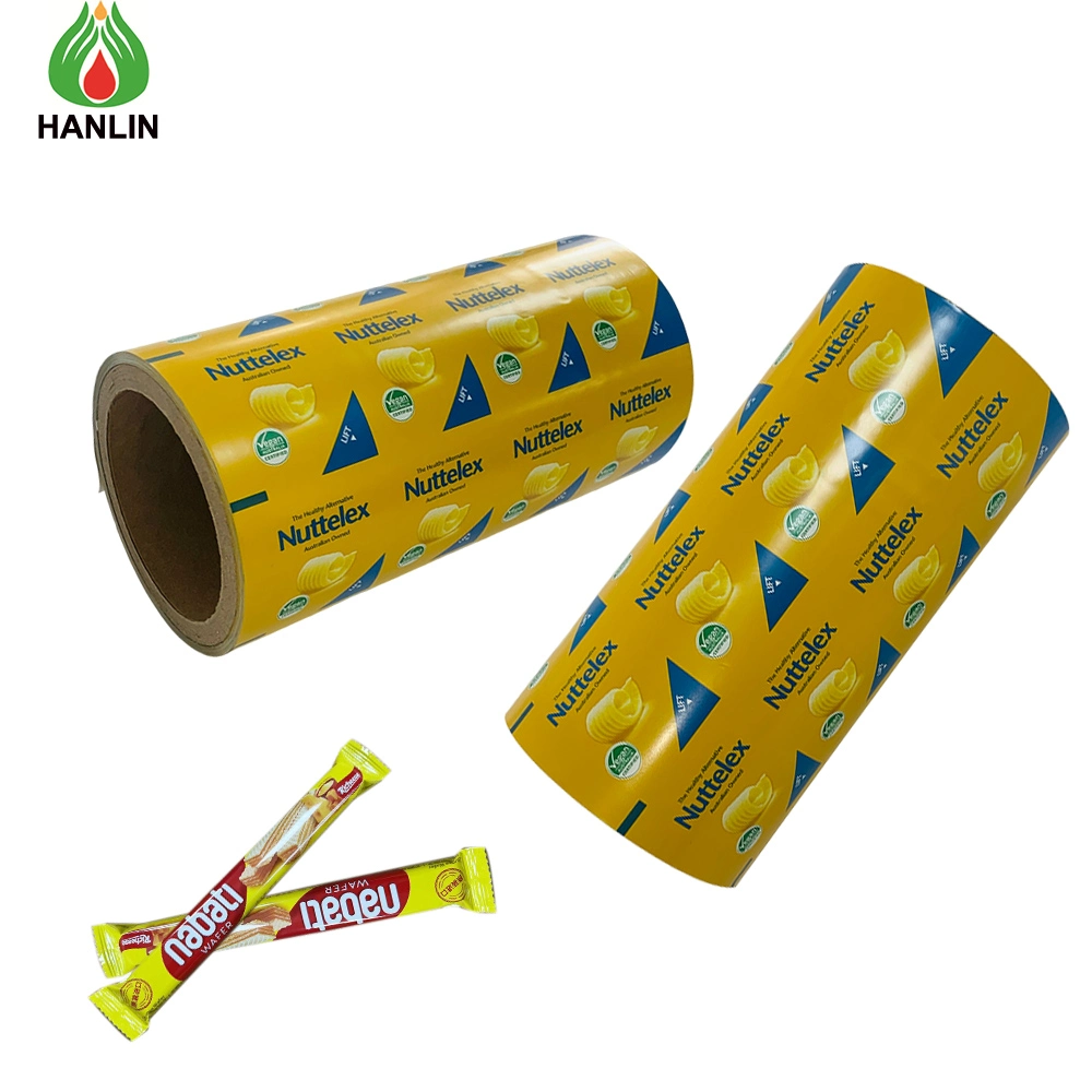 Custom 3 Layers Printing Easy Tear Laser Scoring Sachet Packaging Aluminum Foil Laminated Roll Film