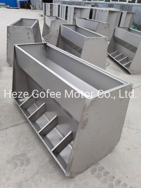 14 Holes Pig Farm Fattening Trough Breeding Chute Charging Stainless Sow Single Side Swine Feeder Pig Trough