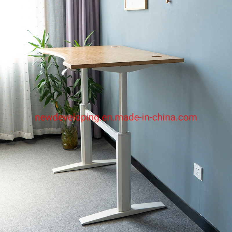 Nice Affordable Solid Bamboo White Metal Homework Table, Organized Desk Table