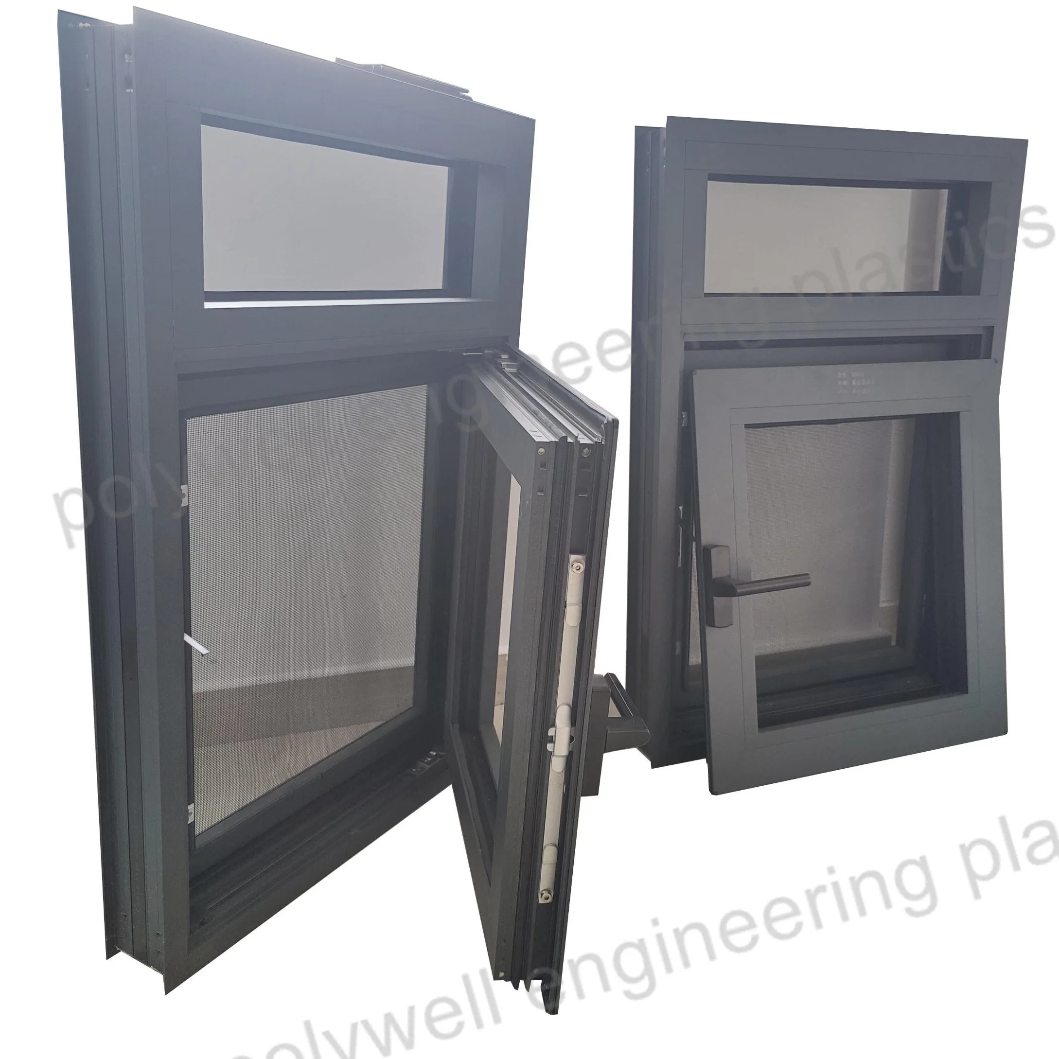 Modern Window Product Custom Sliding Aluminum Window with Three Layers of Tempered Glass and Two Vacuum Cavity