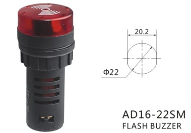 22mm LED Indicator Light 220V Alarm Buzzer (AD16-22SM)