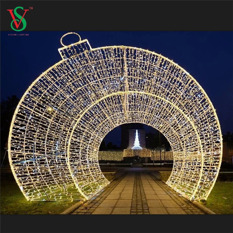 Personalisiert 3D Giant Outdoor Ball Motiv Lichter 400 * 500 große Weihnachten Dekorationsleuchten