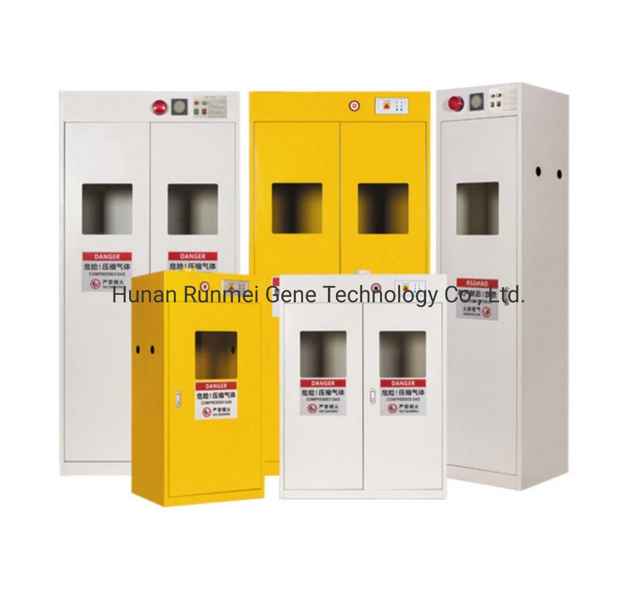 Metal Laboratory 3 Bottles Gas Cylinder Storage Cabinet