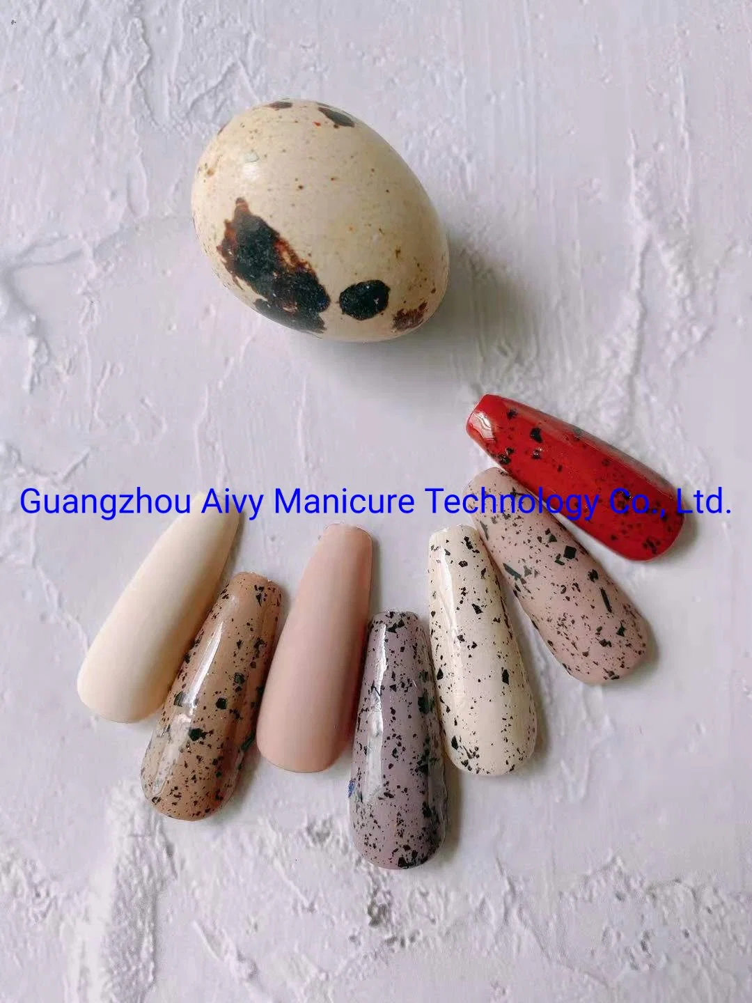 Custom Logo 8ml Nail Art Quail Egg Gel Nail Polish Long Lasting Eggshell Top Coat Gel