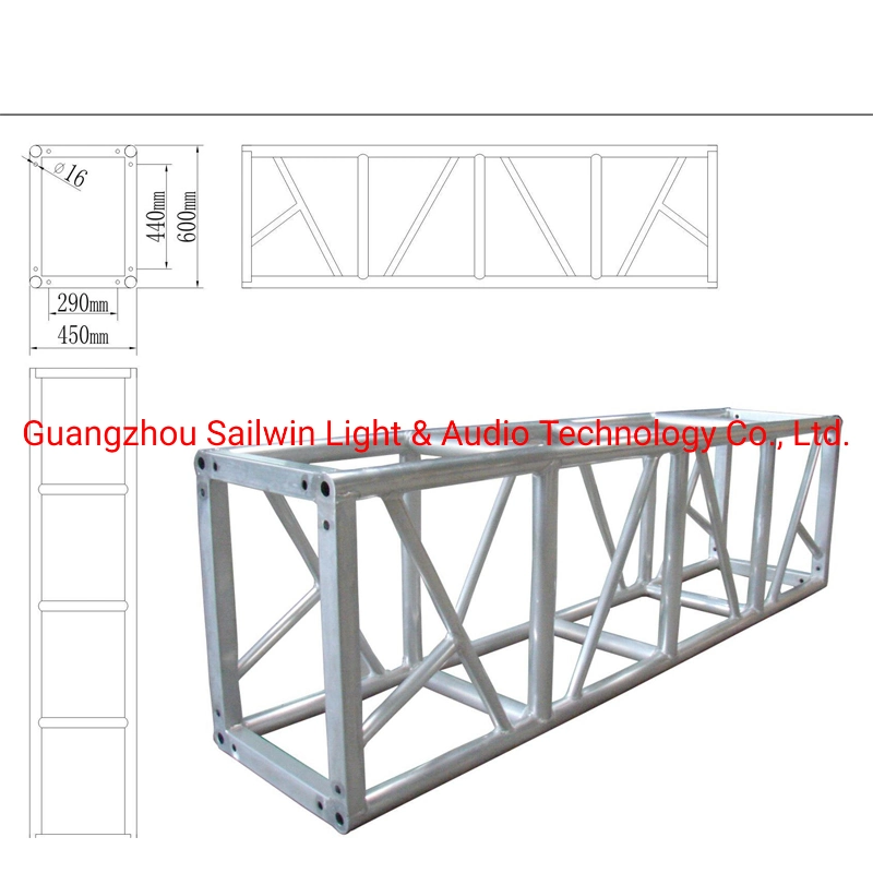 Outdoor Events Stage Lighting Aluminum Bolt Square Truss