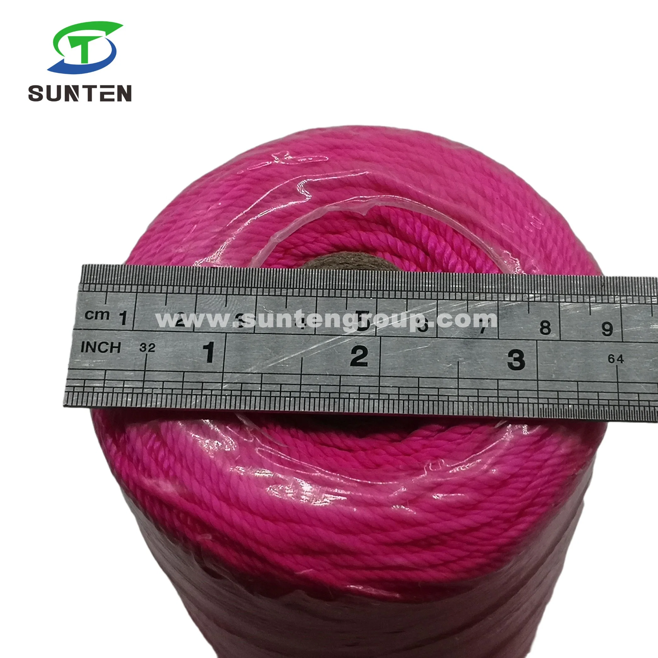 Pinke hochfeste PE/PP/Polyester/Nylon-Kunststoffverdrillt/Geflochten/Ballenpresse/Gewinde/Verpackung/Angelnetz (210D/380D) von Spule/Rolle/Spule/Hank