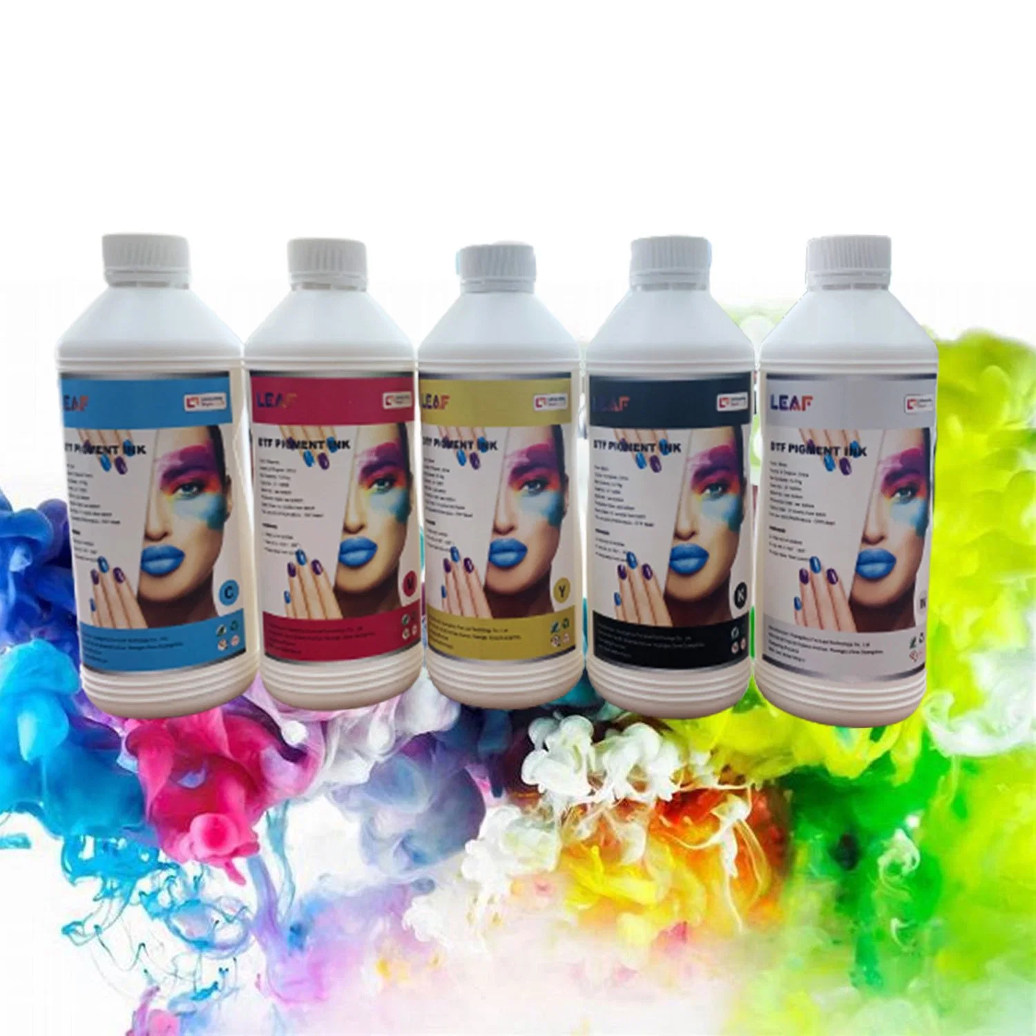 Leaf Factory Price Eco-friendly DTF Printing Ink CMYKW Bright Color