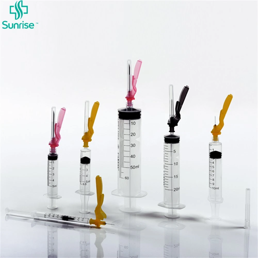 Aiguille hypodermique stérile jetable de sécurité Sunrise Medical Aiguille d'injection de sécurité stérile.