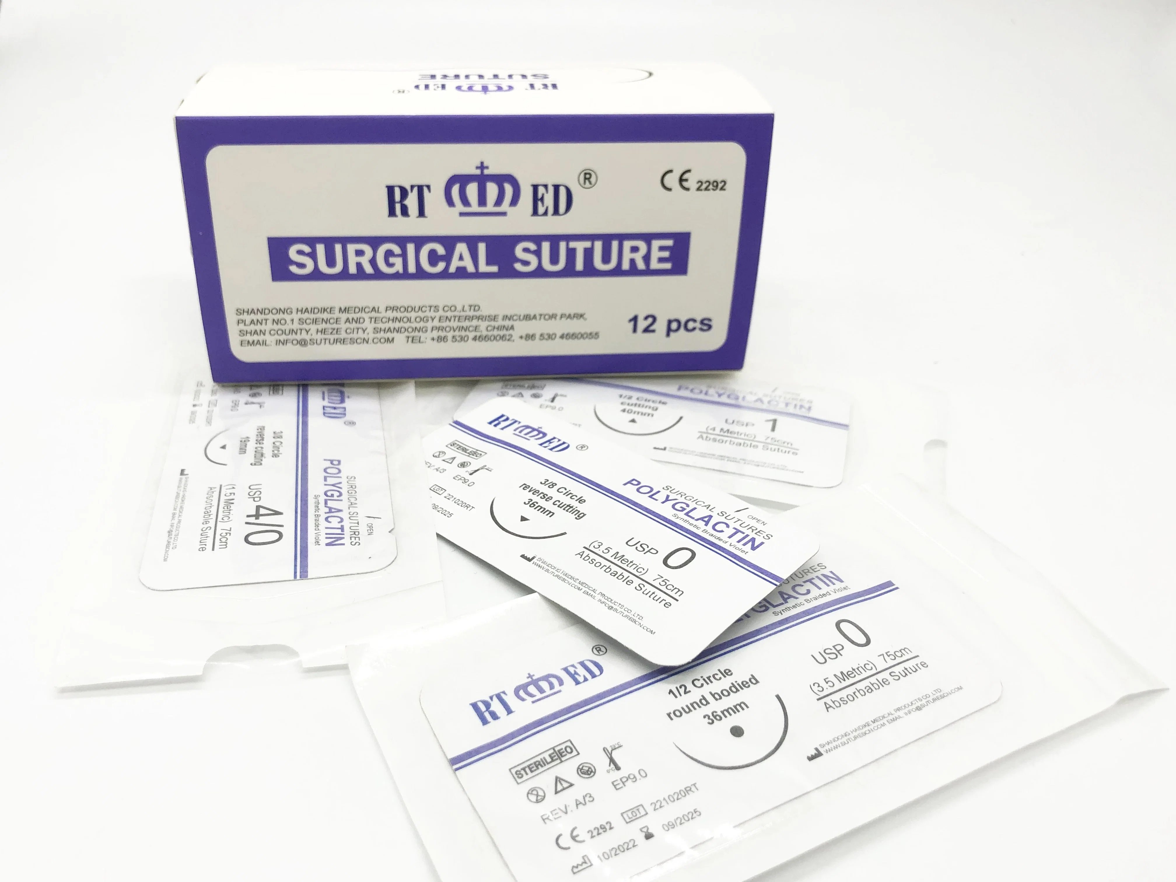 Pgla Nylon Silk Polyester Surgical Suture Natural Absorbable Disposable Surgical Suture