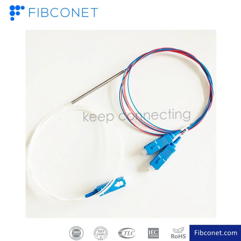 FTTH 1X4 Sc/FC APC/Upc Optical Steel Tube Fiber Optic Fbt Coupler