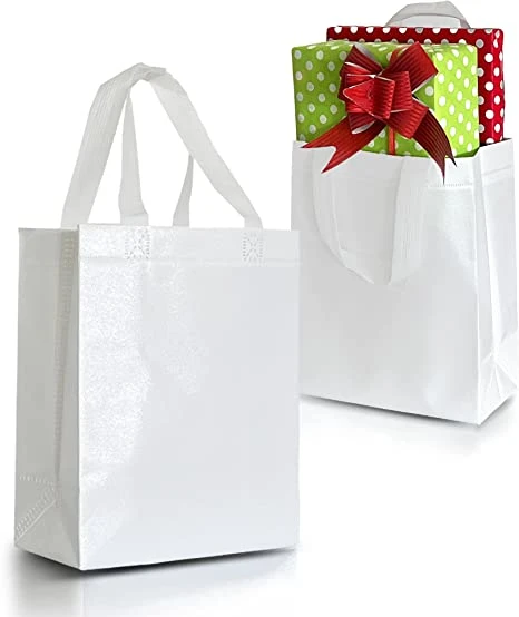 Hot Sale Shining Aluminum Laser Laminated Non Woven Holographic Fashion Reusable Party Birthday Gift Shopping Tote Bag