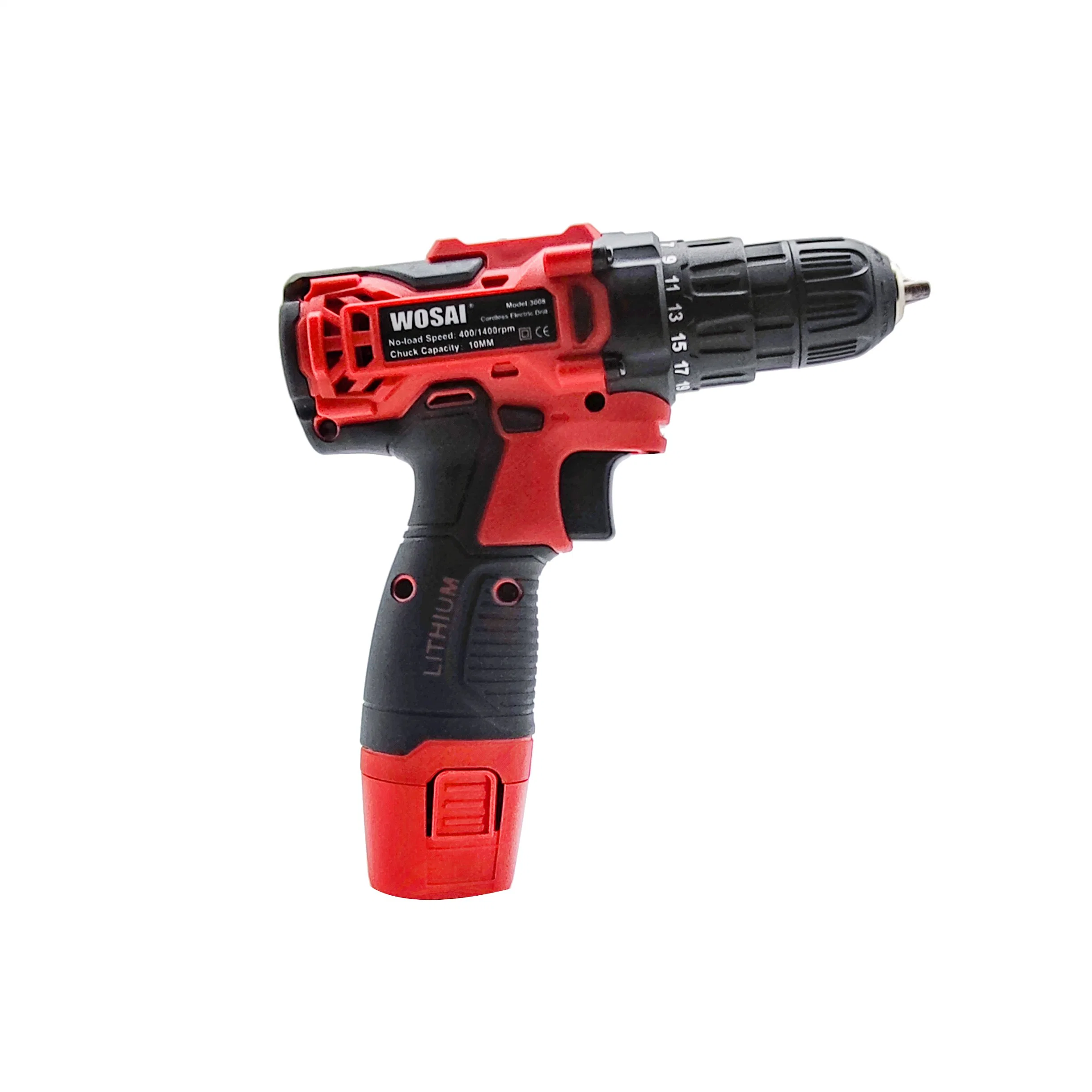 12V Wosai Cordless Teh-Electrics Drill Combined Wireless Electric Screw Driver Power Drill Set