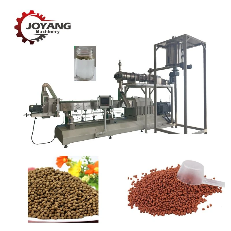 Full Automatic Floating Sinking Fish Feed Twin Screw Extruder Machine