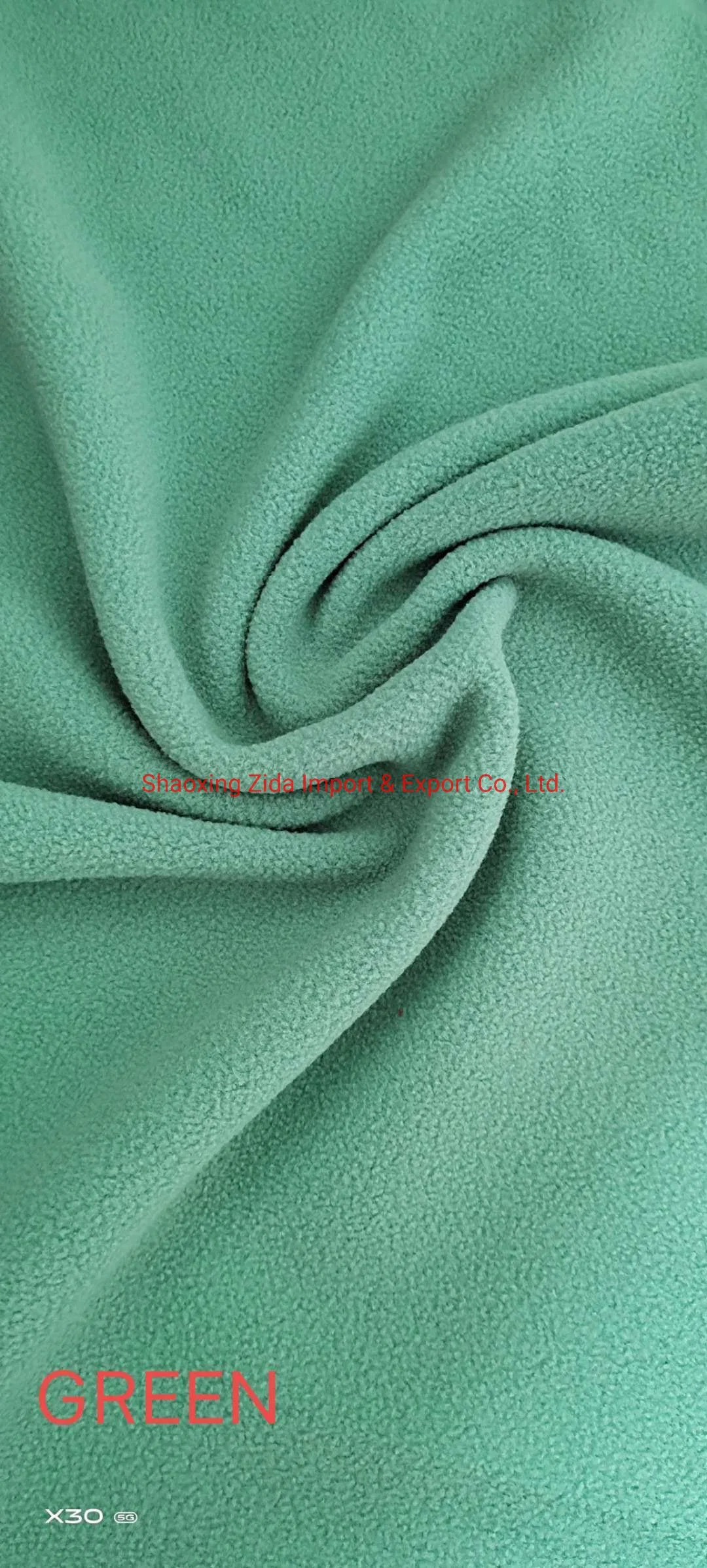 100% Polyester DTY150d/144f Polar Fleece Doppelseiter Pinsel eine Seite Anti-Pilling