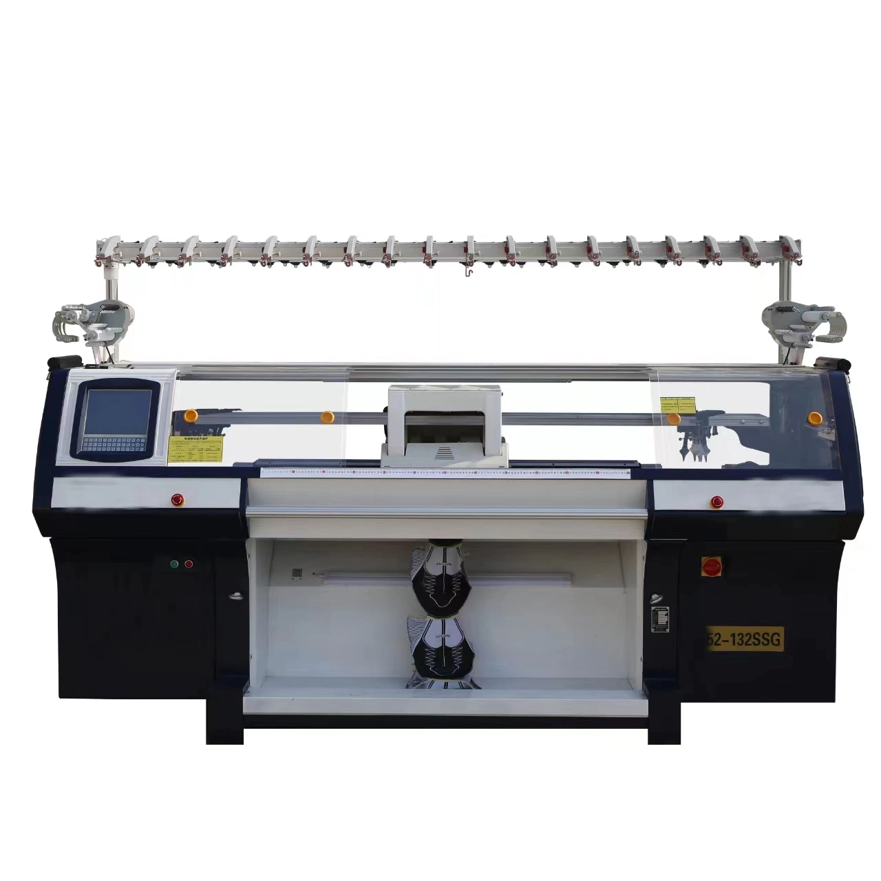 Multi Gauge Triple System Stoll Flat Knitting Machine for Collar School Uniform Jersey Scarf Sweater Cuff Fly Shoe Upper Cardigan