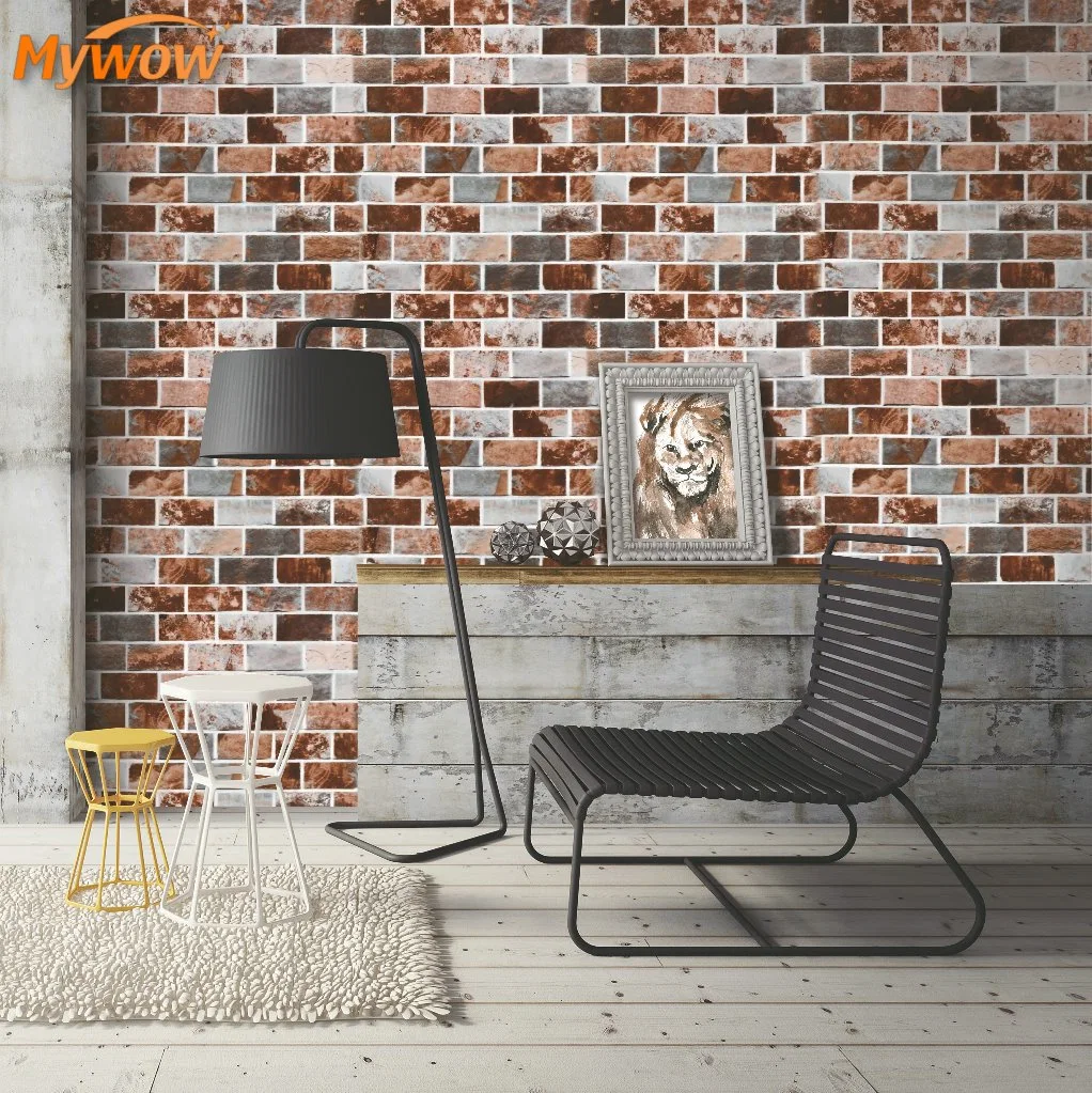 Guangzhou Stock Wall Paper Industrial Style 3D Brick Wallpaper Home Decoration