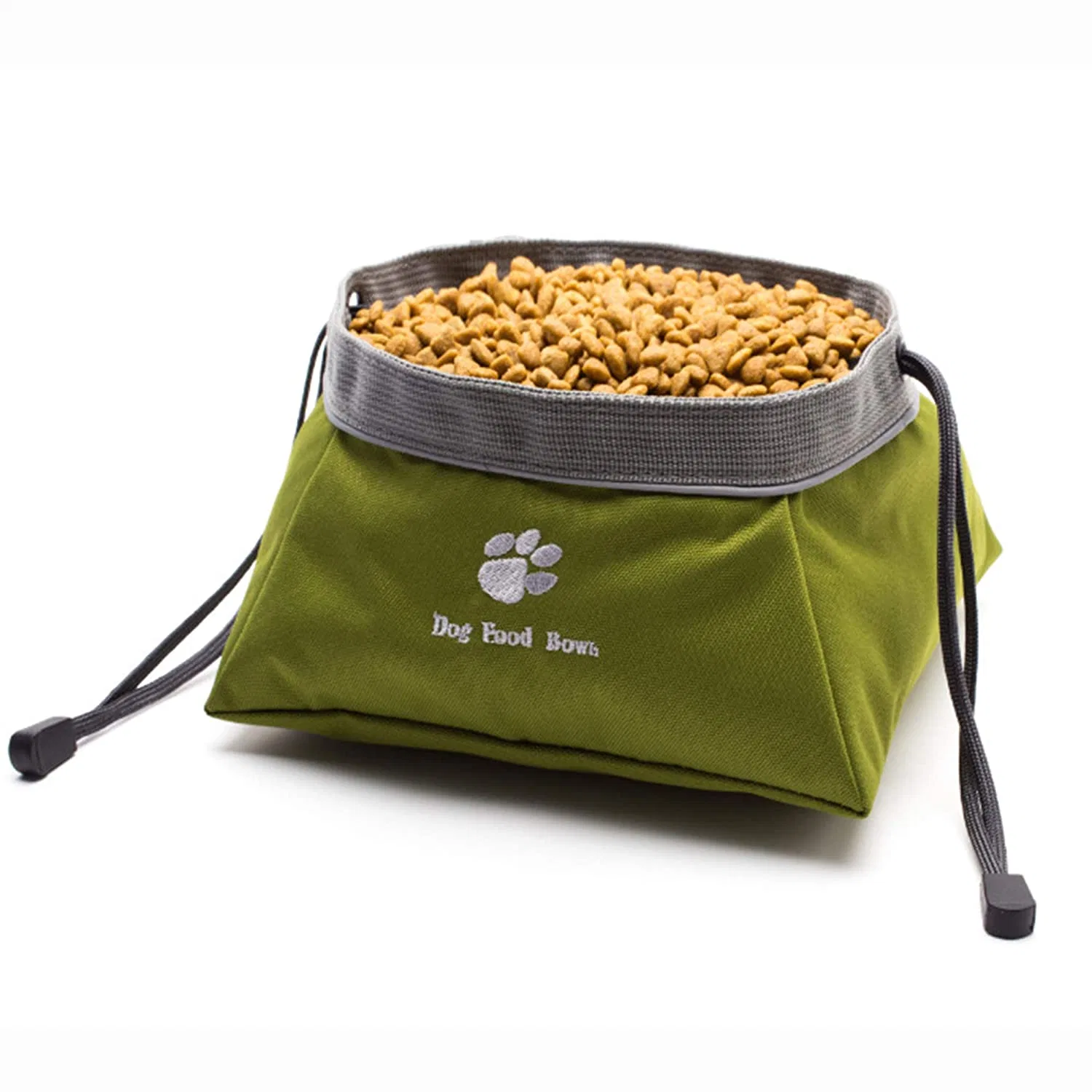 Plegable de tela Oxford Dog Bowl plegable, plato de la Copa expansible Pet planteadas perro/gato comida portátil resistente al agua de alimentación de agua recipiente Camping Viajes