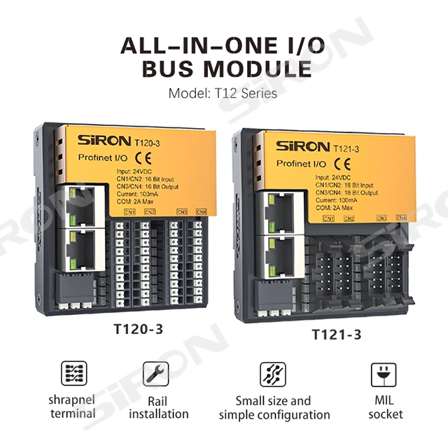 Siron T121 Series Digital/Analog Inputs and Outputs 8/16/32 Channels Profinet Bus Couple Bus Io Module