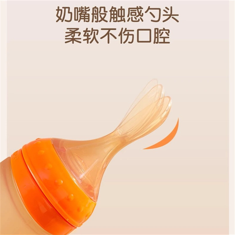 Baby Complementary Food Bottle Silicone Soft Spoon Baby Complementary Food Tools