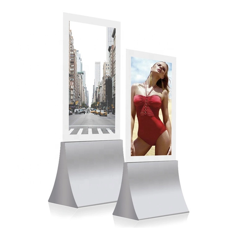 43inch Portable Sliver Base Modern Design Vertical LCD Panel Stand Advertising Display