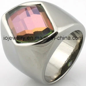 Joyas de piedras preciosas Ojo de Gato de Acero Inoxidable Anillos Personalizados