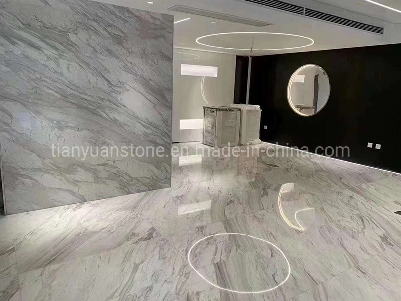 Polished Greece Volakas White Marble Flooring for Construction/Wall/Building/Kitchen/Bathroom