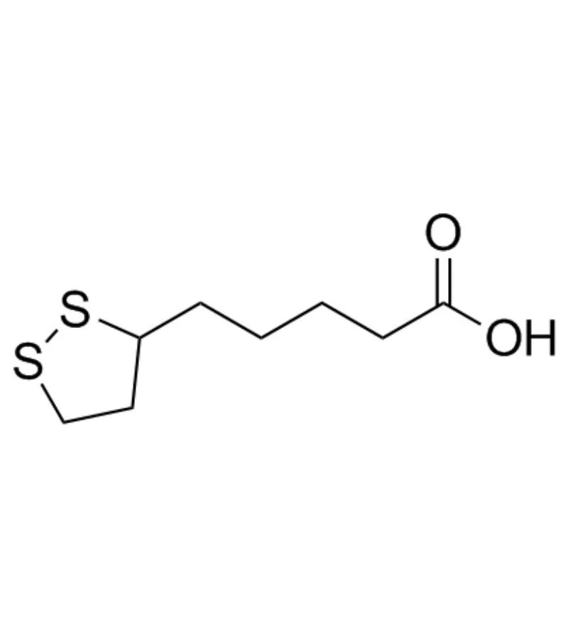 Material de referencia Certificado ISO de grado de pureza del 99% Nº CAS 1077-28-7 α -El ácido lipoico