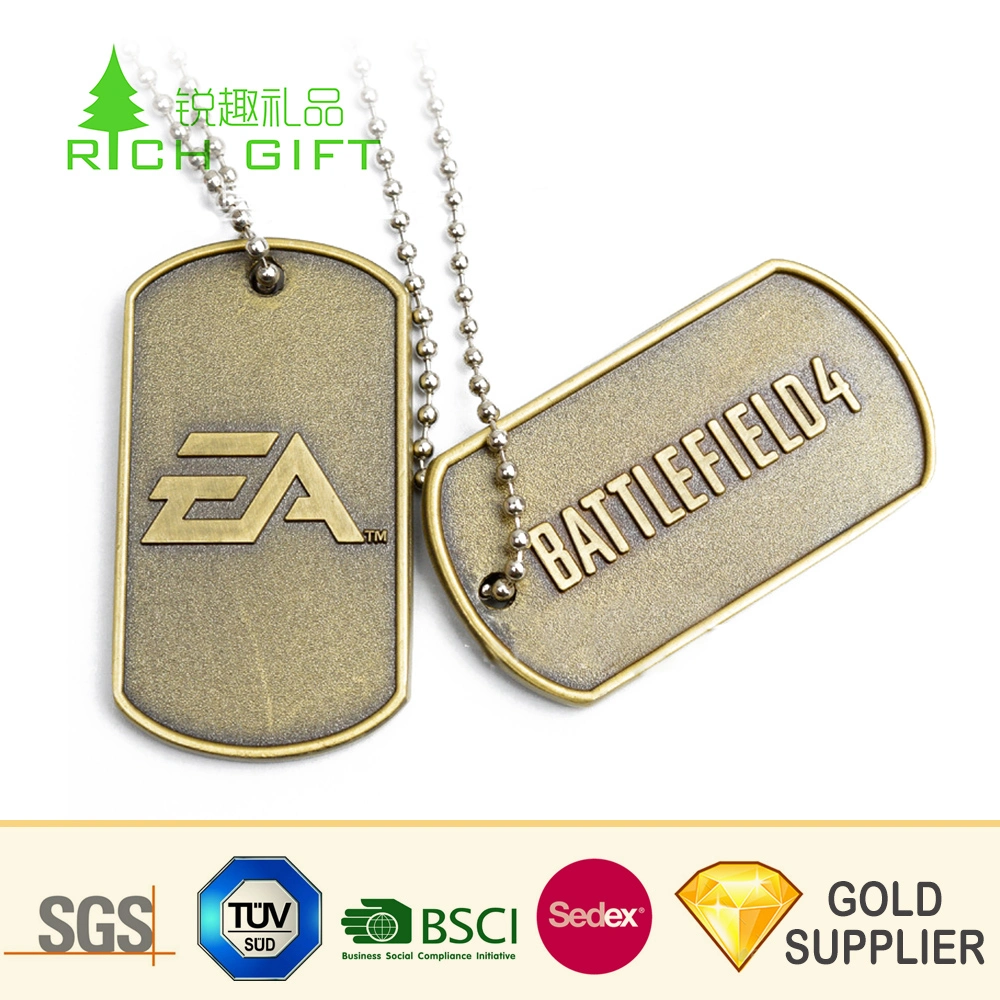 High quality/High cost performance  Custom Metal Zinc Alloy Shiny Gold Plated Sublimation Printing Eagle Logo Us Navy Dog Tag