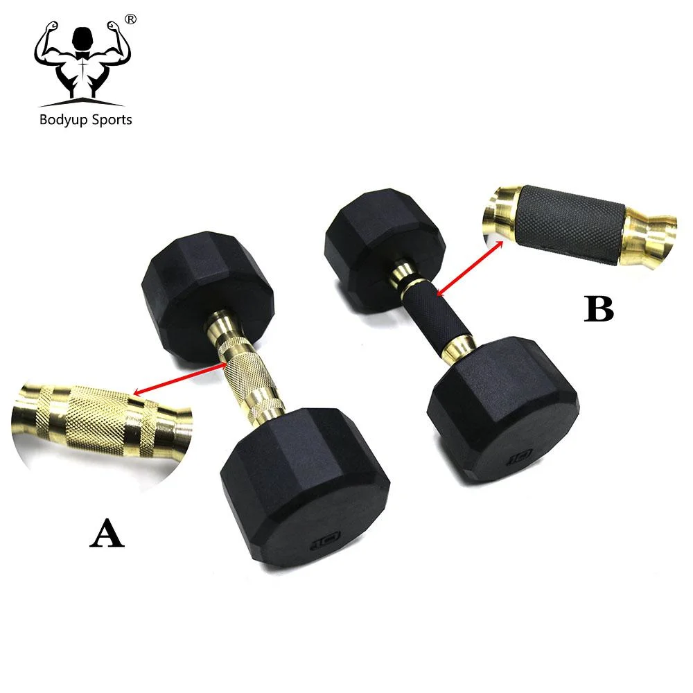 High quality/High cost performance Dodecagon Head Rubber Coated Dumbbell