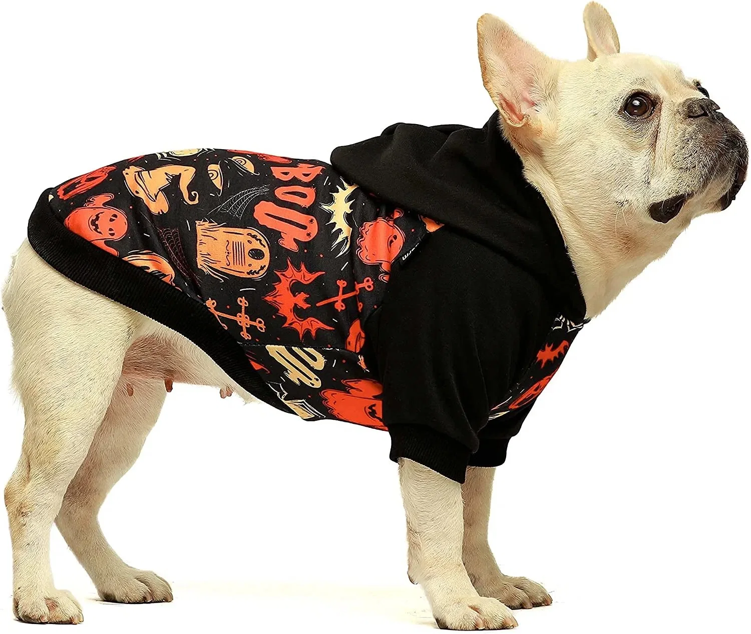 New Fashion Halloween Night Ghost Printing Dog Clothes Puppy Winter Pet Jumpsuits Animal Clothes