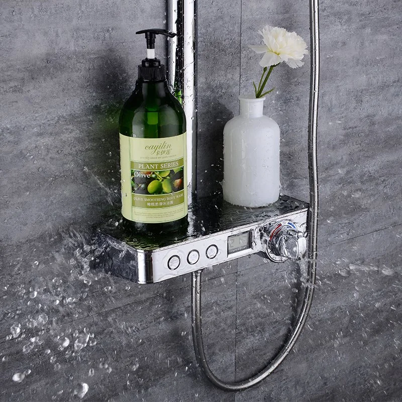 Hot Brass Wall Mounted 3 Way Shower Tap Luxury Shower Mixer for Mixer Taps