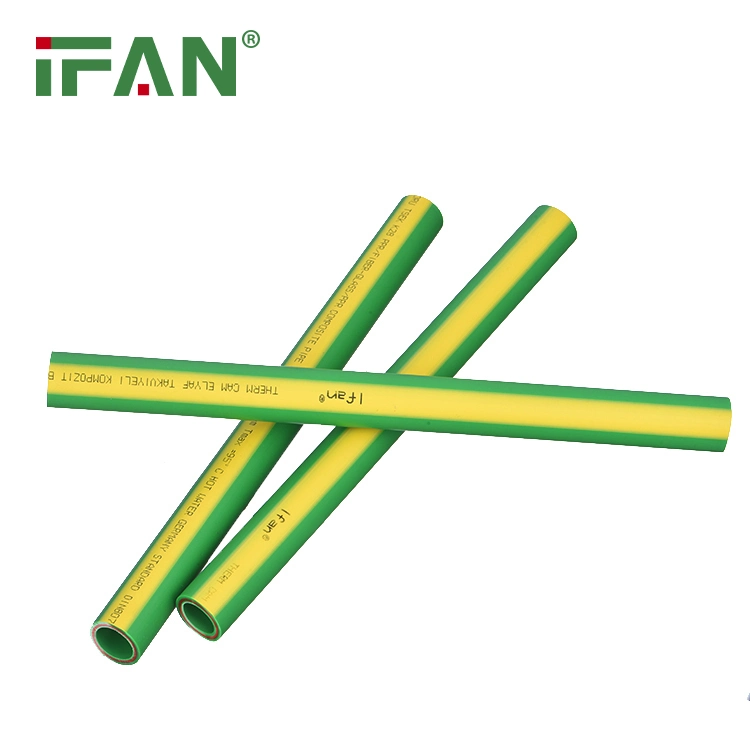 Ifan Atacado Verde Pn25 PPR tubo 20-110mm plástico fibra de vidro Tubo PPR