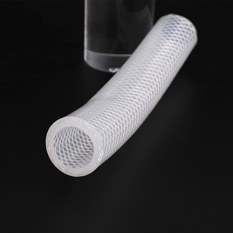 High quality/High cost performance  Food Grade Silicone Braiding Hose Tubing Silicone Woven Tube Pipe