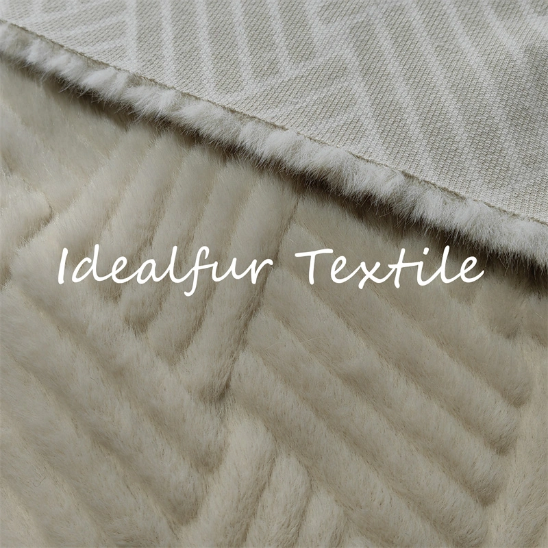 Super Soft Embossed Mink Faux Fur Fabric