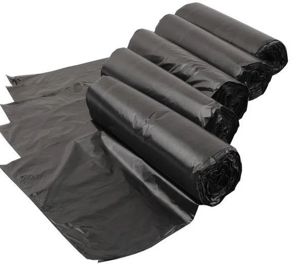 High Strength Black Garbage Bag Flat Pocket Original Factory