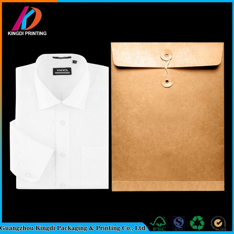 Eco Friendly Kraft Paper Envelope Cloth Packaging Bag with String