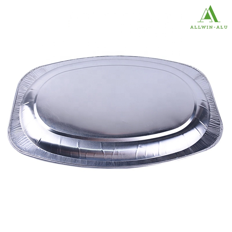 Hundred Percent Food Grade Disposable Aluminum Foil Pans Takeaway Food Packaging