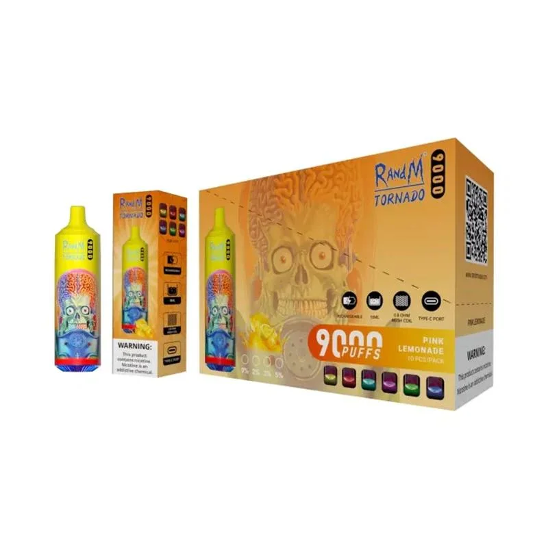 Randm Tornado 9000 Puff Ultra pour OEM 18ml E-juricy UP Au prix de gros Vapor à usage unique en maille de Vapor multi aromatisé