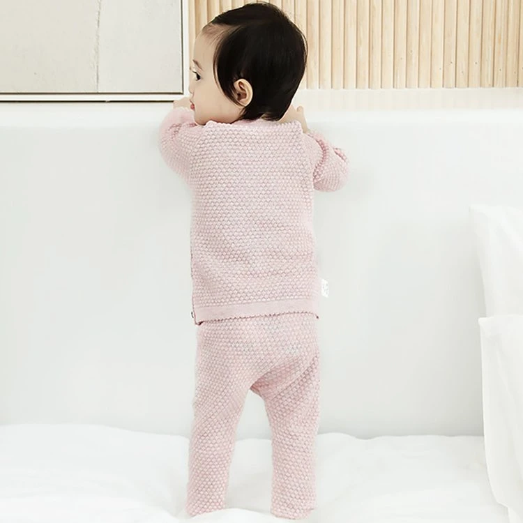 Manufacturer China Good Quality Competitive Price New Fashion Solid Color Sweater and Pants Set Children Wear Little Girls Apparel Kids Baby Sweaters