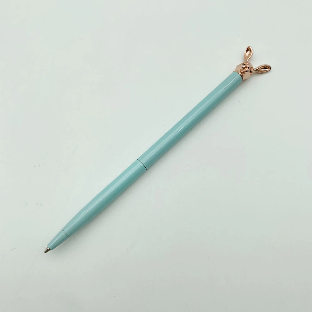 Wholesale New Animal Top Thin Metal Material Rabbit Ball Pen Custom Logo Rabbit Ballpoint Pen on Stock