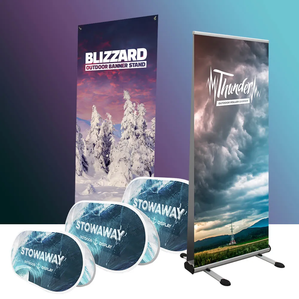 Luxus Custom doppelseitige Banner Stand Einziehbare Roll-up-Banner Standdisplay