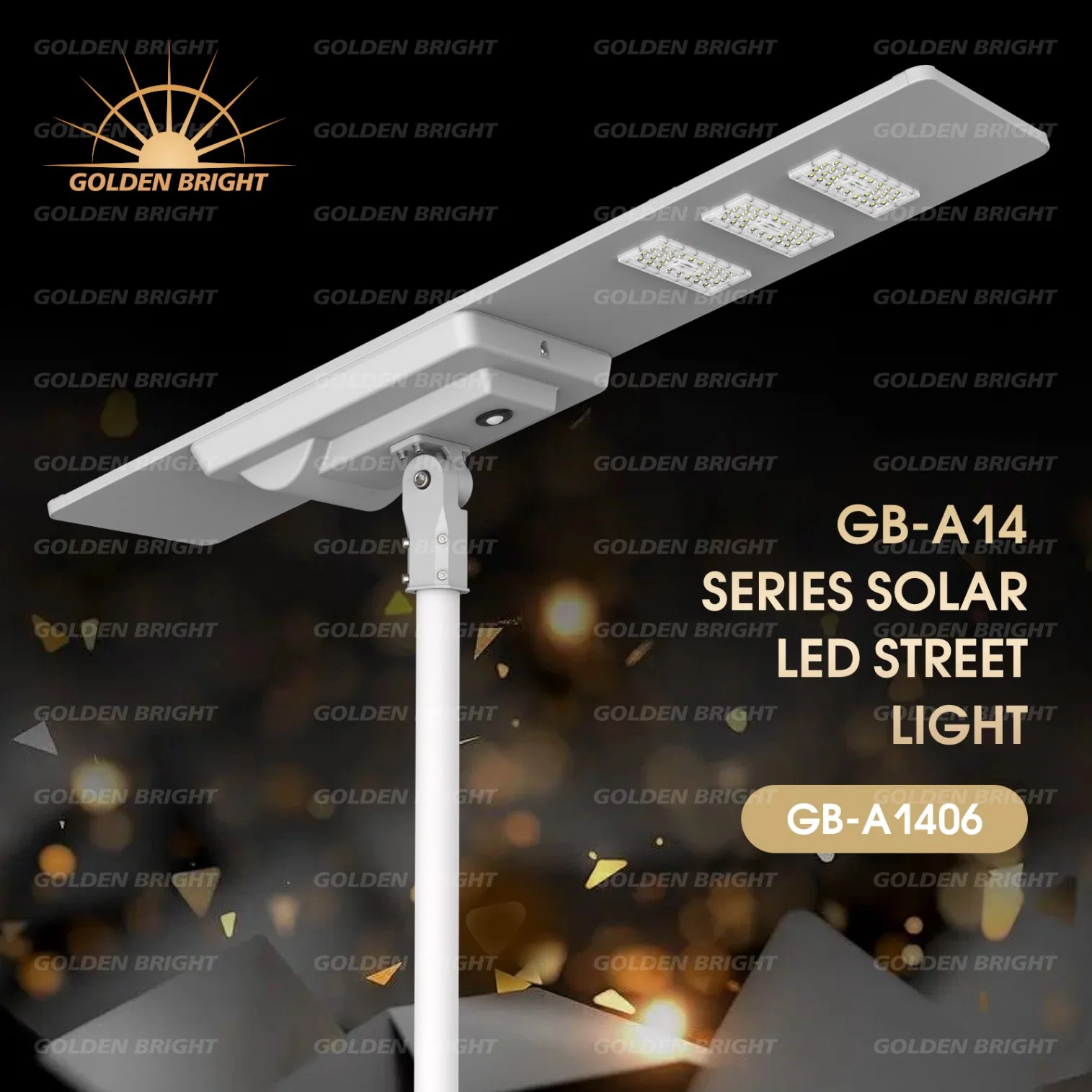 IP66 Lumière solaire LED étanche à haute luminosité pour route extérieure, économie d'énergie.